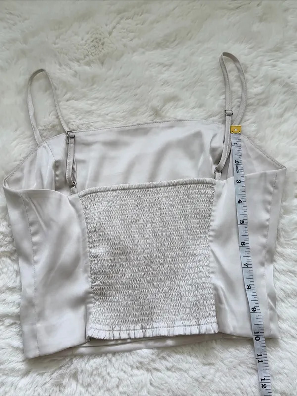 Women’s Cream Satin Square - Image 2