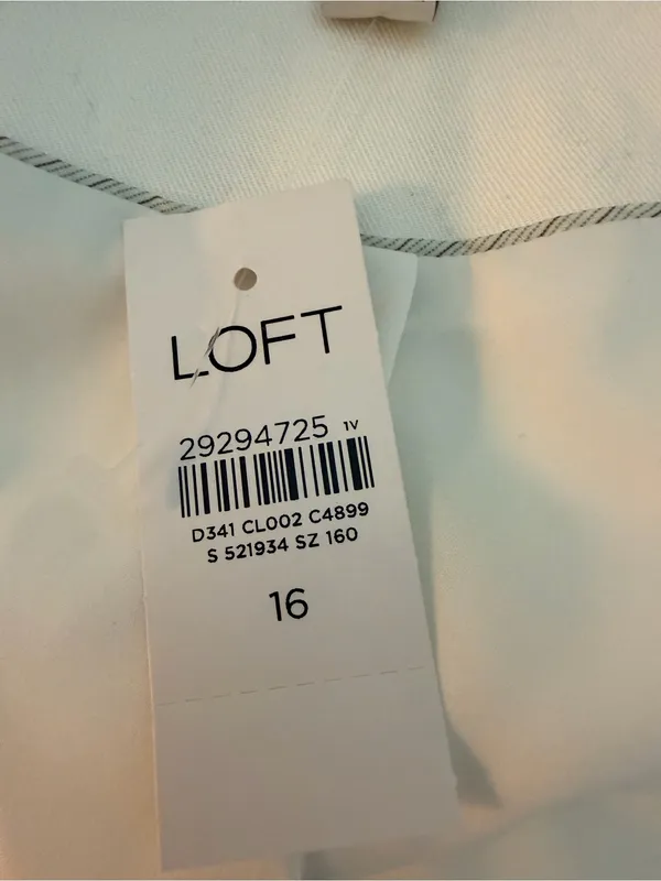 Loft Women's Double-Breasted White Linen Blend Blazer NWT - Image 5