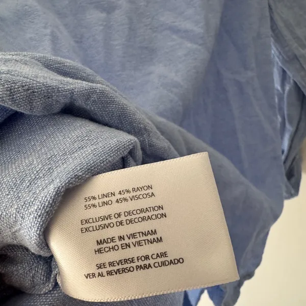 Orvis Women’s Blue Linen Breathable Button Down Top‎ Long Sleeve - Image 4