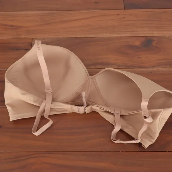 Calvin Klein Lightly Lined T-Shirt Bra Womens XL Nude Adjustable Strap Wireless - Image 3