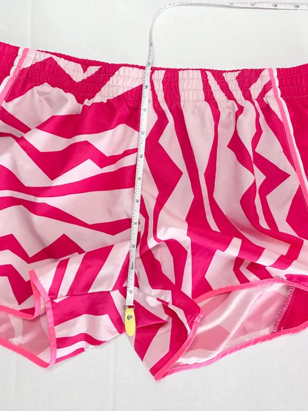 Nike Dri-Fit Printed Tempo Running Shorts - Large - Pink/White - Image 3