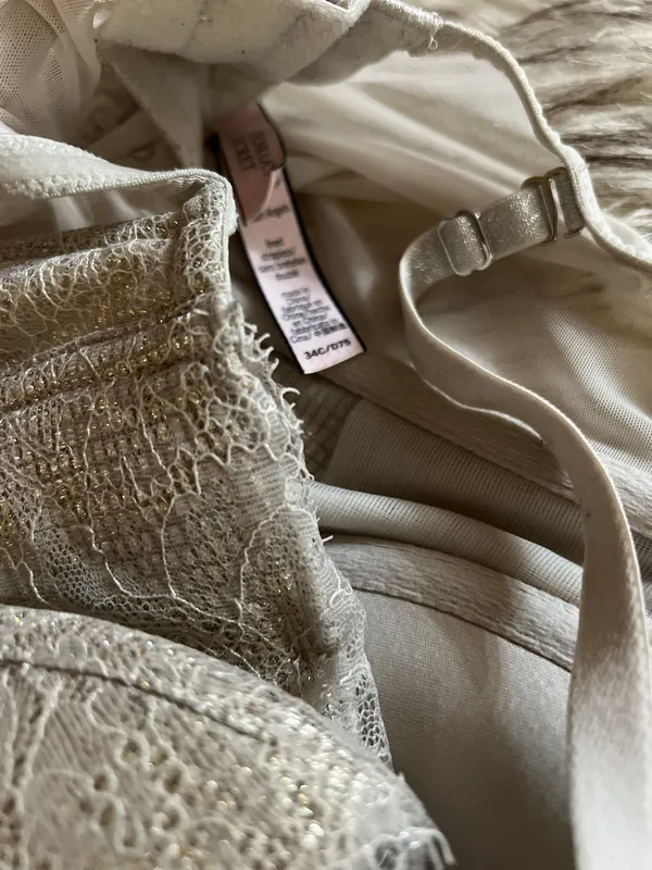Victoria's Secret gold shimmer bustier bra 34C - Image 4