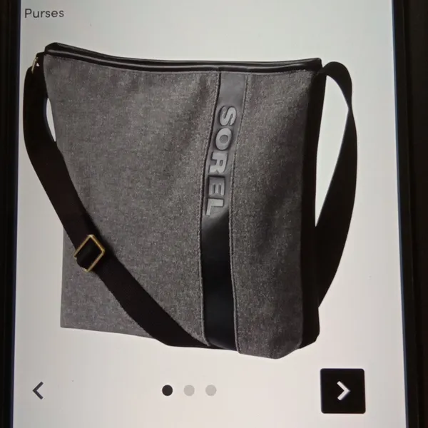 Sorel Crossbody Shoulder Bag Sporty School Canvas Wool Womens - Image 2