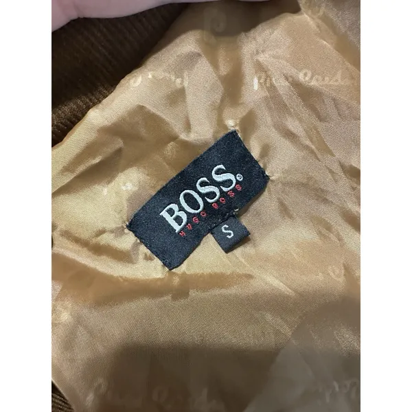 Vintage BOSS Hugo‎ Boss Corduroy Blazer Brown Ribbed Velvet Jacket Sz S - Image 6