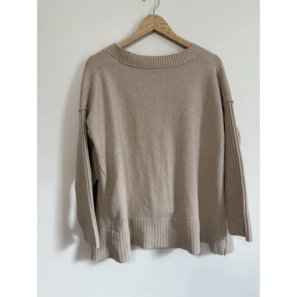 Free People Cream Tunic Sweater Size XS Oversized Orion A-Line - Image 8