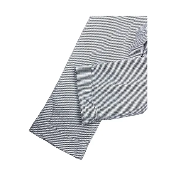 Pendleton Gray and White Seersucker Straight Leg Trousers Size 10 Cuffed Stripes - Image 6