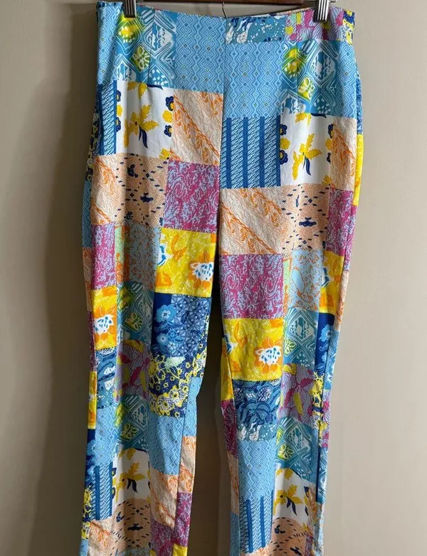 Cider Colorful Patchwork Pattern Pants xl - Image 5
