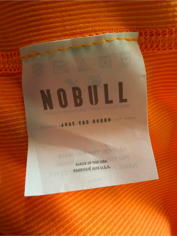 NOBULL Ribbed Halter Cropped Tank Top Orange Gym Athleisure Women's Size Large - Image 6