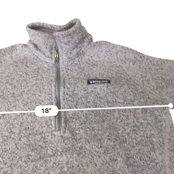 PATAGONIA Women's Better Sweater 1/4 Zip Pullover Fleece S Small Smolder Violet - Image 5