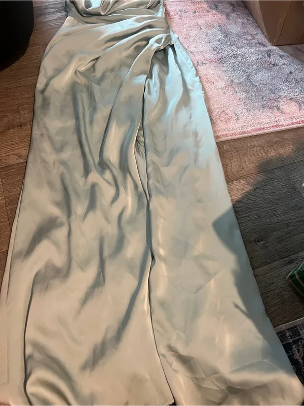 Birdy Grey Catherine Dress - Sage Green (Matte Satin) - Image 9