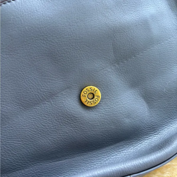 Fossil Gray Leather Shoulder Bag - Image 2