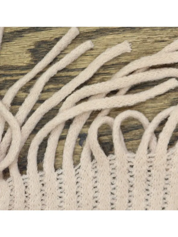 NEW Steve Madden Ribbed Fringe Knit Scarf Pink - Image 4