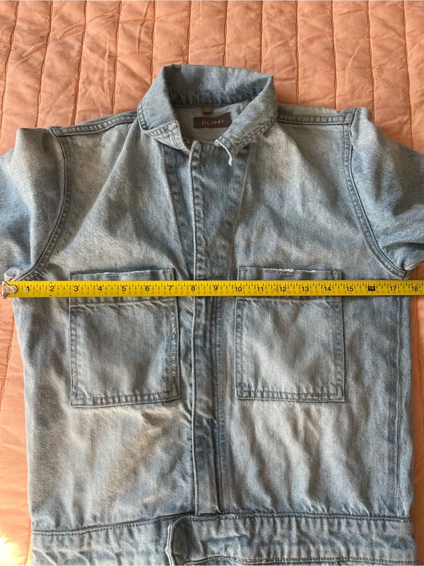 DL 1961 Denim Hannah Romper Utility Jumpsuit Size Small - Image 9