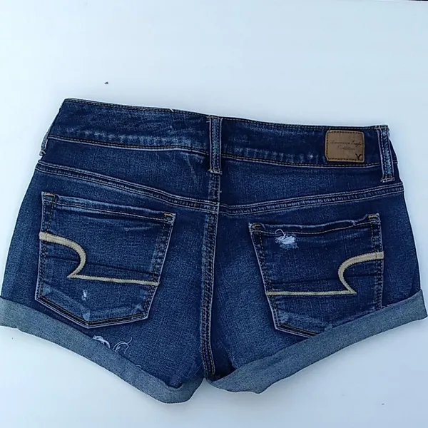 American Eagle Destroyed Super Stretch Shorts Sz 6 - Image 4