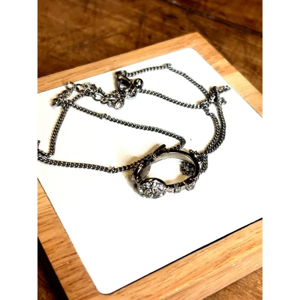 HEADPHONES pendant silver Necklace With Rhinestone-Accented Pendant On Fine Chai - Image 4