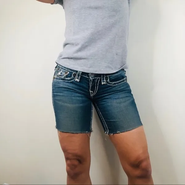 True Religion Billy Super T raw hem Shorts - Image 5