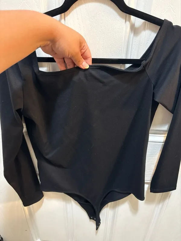 Abercrombie & Fitch Soft A&F Collection Long Sleeve Bodysuit Black Size L - Image 7
