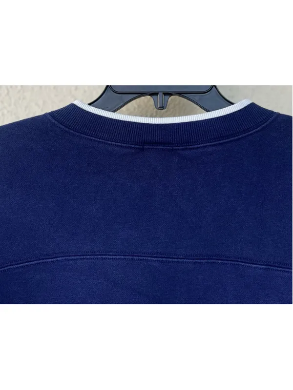 OFFLINE By Aerie Cloud Fleece V-Neck Crew Sweatshirt L Prep Nautical Coastal - Image 6