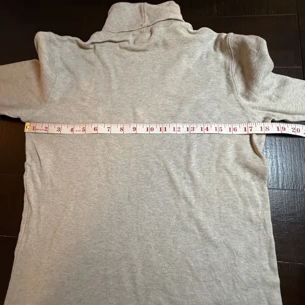 Lauren Ralph Lauren Womens Oatmeal Beige Cotton Turtleneck Crest Logo Top S VTG - Image 9