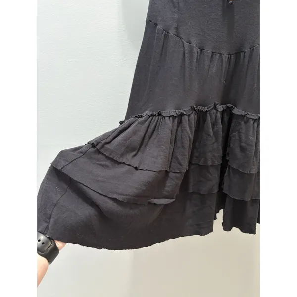 Free People Beach Noelle Mini Dress Size Small Black Tiered Whimsigoth Witchy - Image 2