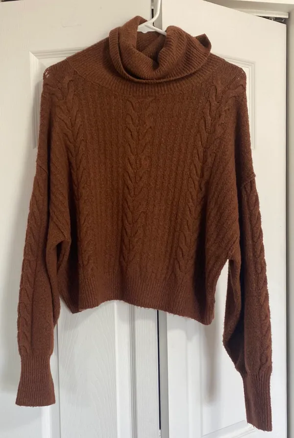 Brown  Turtle Neck Sweater - Image 3