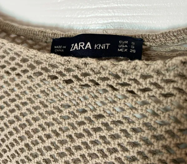 Zara Cropped Knitted Sweater Cover Up - Image 2