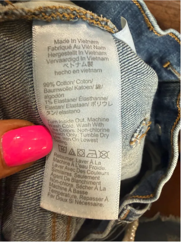 Women's Blue Denim Jean Shorts Size 31 - Image 7