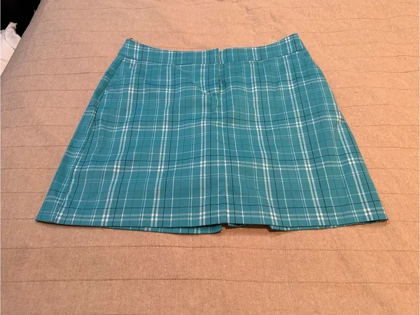 Izod Teal Plaid Skort - Image 2