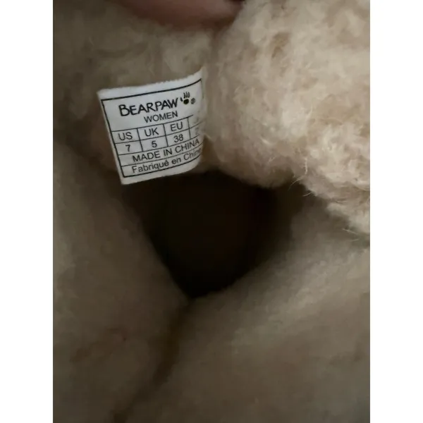 Bearpaw Women Brown Suede Faux Fur Trim Winter Boots Size 7 Flat Mid Calf - Image 7