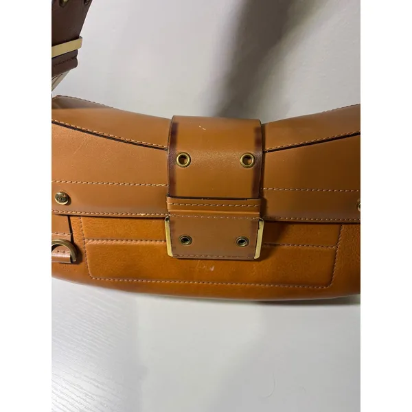 Vintage 2002 Christian Dior Street Chic Columbus Bag Tan Leather Galliano Era‎ - Image 7