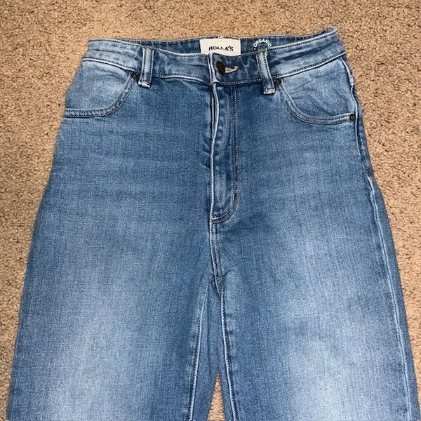 Rolla's Eastcoast Flare Jeans High Rise Wide Leg Blue 25‎ - Image 5