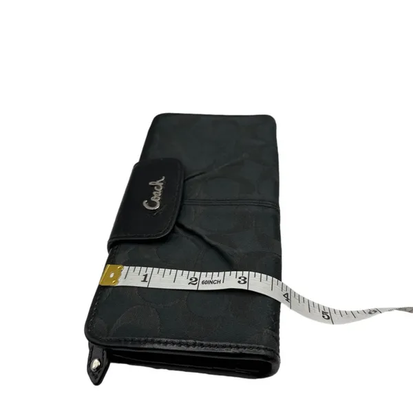 COACH Black Signature Canvas Ashley Wallet - Image 10