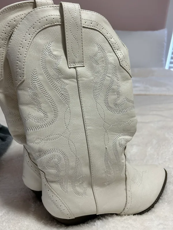 Francesca's White Cowboy Boots - Image 3
