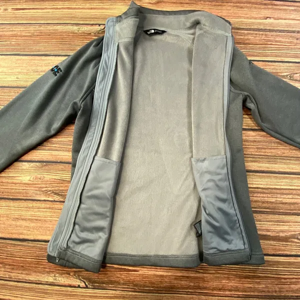 North Face Jacket Women's Large Gray Full Zip Canyon Flats Fleece Nice - Image 3