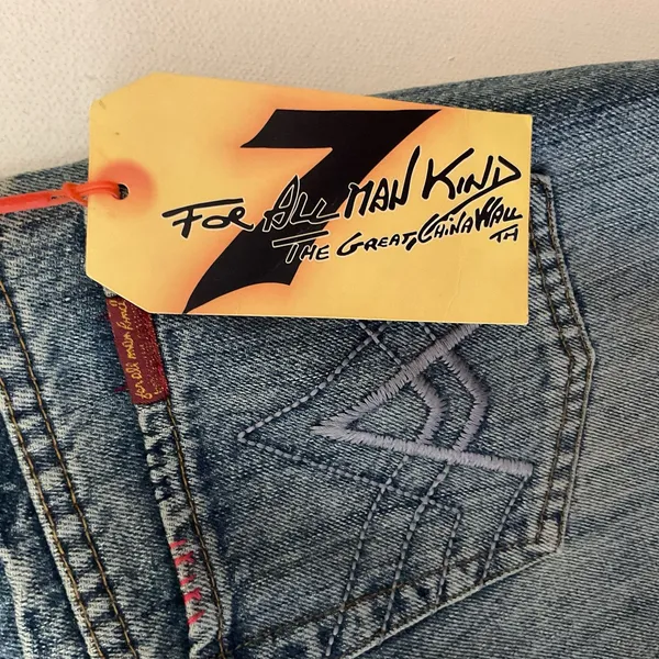 Vintage Y2K 7 For All Mankind Bootcut Jeans Women’s Sz 29 Studded Low Rise NWT - Image 6