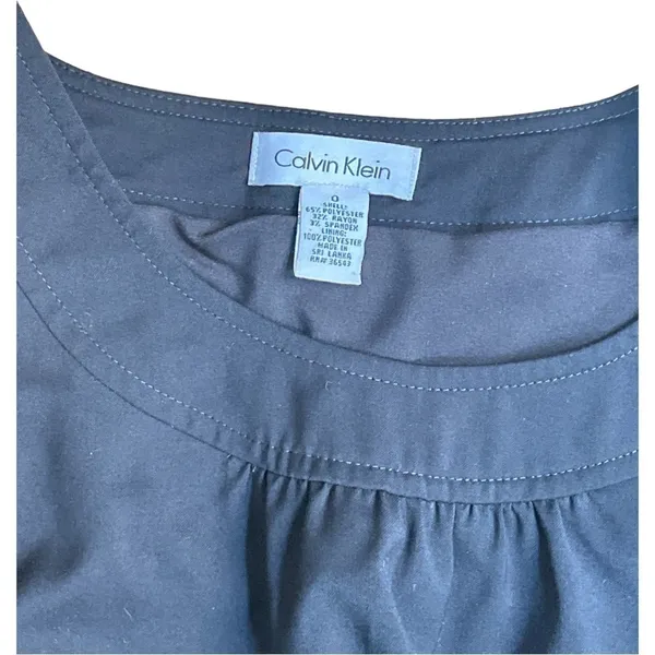Calvin Klein Navy Sleeveless Sheath Dress Size Small - Image 6