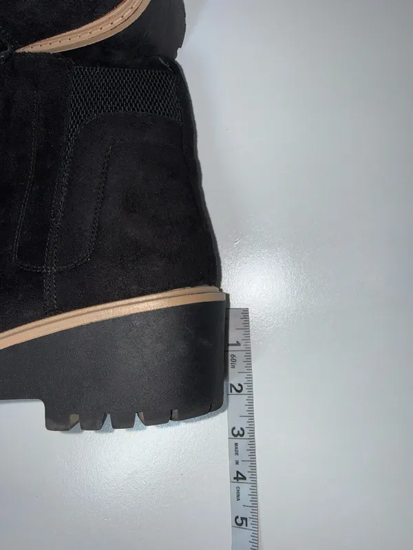 Maurices Bridget Chelsea Boots Black Faux Suede Ankle Zipper - Image 7