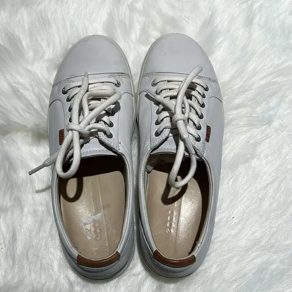 ECCO Womens White Leather Golf‎ shoes Size 9. B72 - Image 11