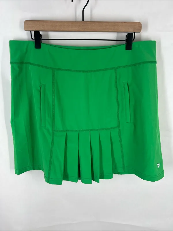 Jofit Dash Skort Green Pleated Golf Tennis Skirt XL - Image 2