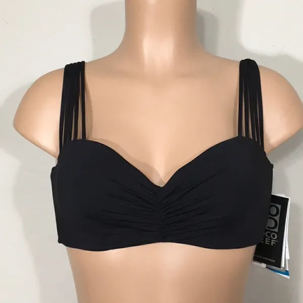New. COCO REEF adjustable multi-way black Strappy bikini top. 32/34-C - Image 3
