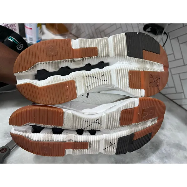 On Cloudnova Women’s Size 10.5 White Burgundy CloudTec Lifestyle Running Shoes - Image 10