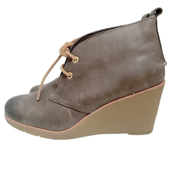 Sperry TopSider Harlow Wedge Chukka Boots Womens‎ Size 8M Burnished Leather - Image 7