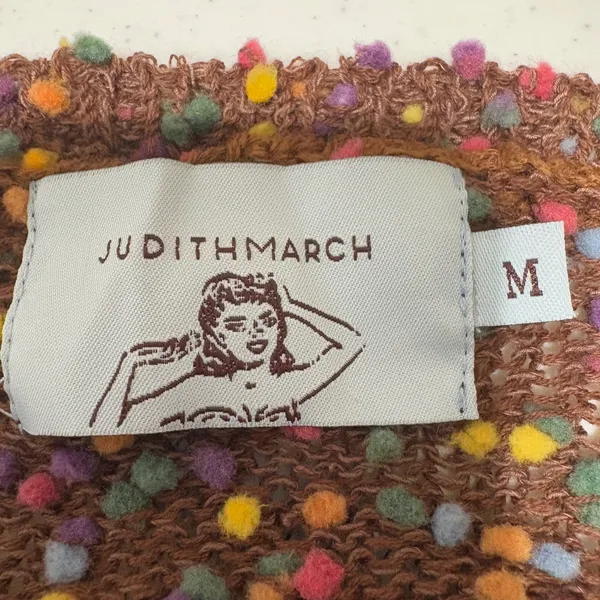 Judith‎ March Women Sweater M Brown Multicolor Popcorn Knit Boho Retro Y2K Indie - Image 4