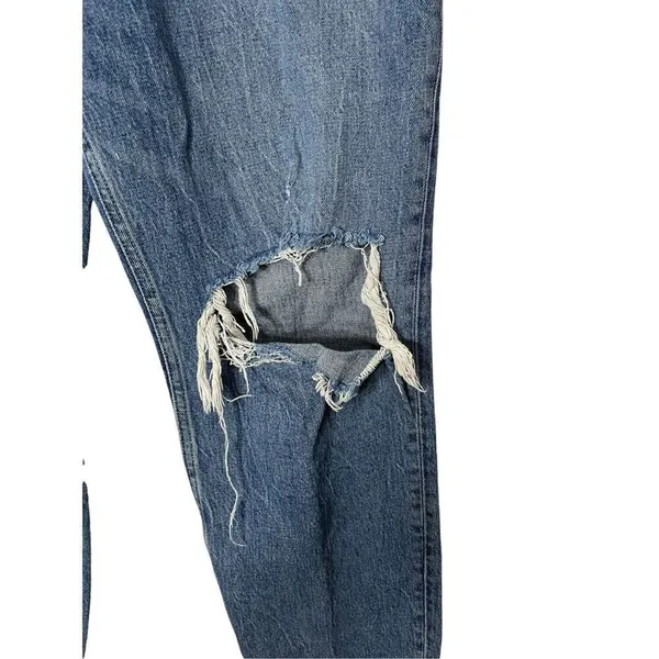 Abercrombie & Fitch Curve Love Ultra‎ High Rise 90s Straight Jeans Size 32/14 - Image 5