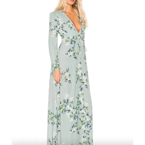 FLYNN‎ SKYE Kate Wrap Maxi Dress Sz Small - Image 2