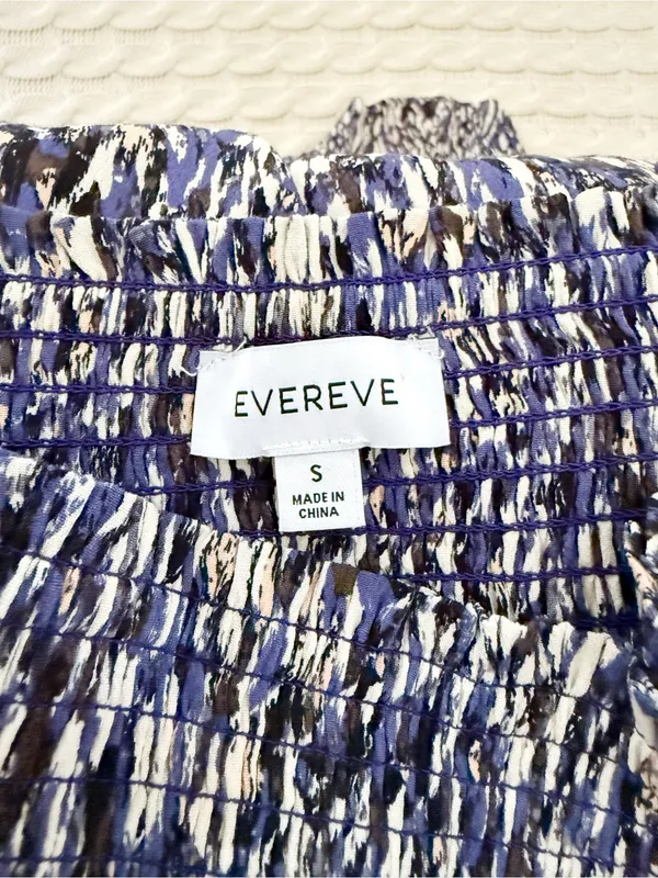 Evereve Navy Floral Strapless Maxi Dress - Image 3