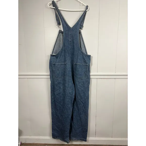 Vintage 90’s St. John’s Bay Denim Blue Bib Overalls Adjustable Straps XL Cottage - Image 10