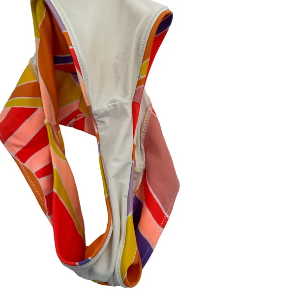 Aerie size Small‎ bathing suit bikini bottoms cheeky high cut yellow orange pink - Image 4
