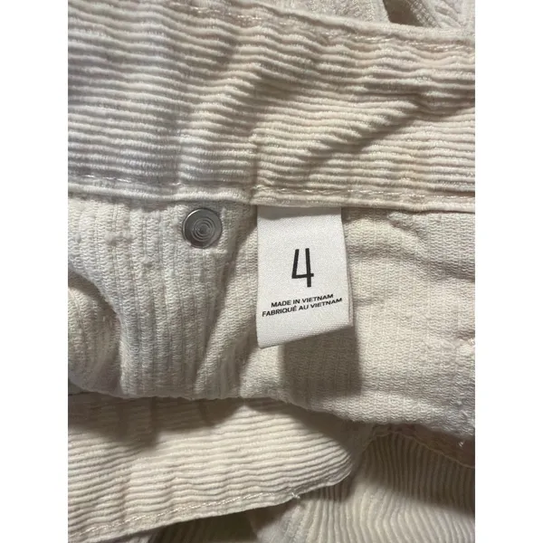 BDG Urban Outfitters Cream Corduroy Wide Leg Skate Carpenter Pants 28 waist sz 4 - Image 4