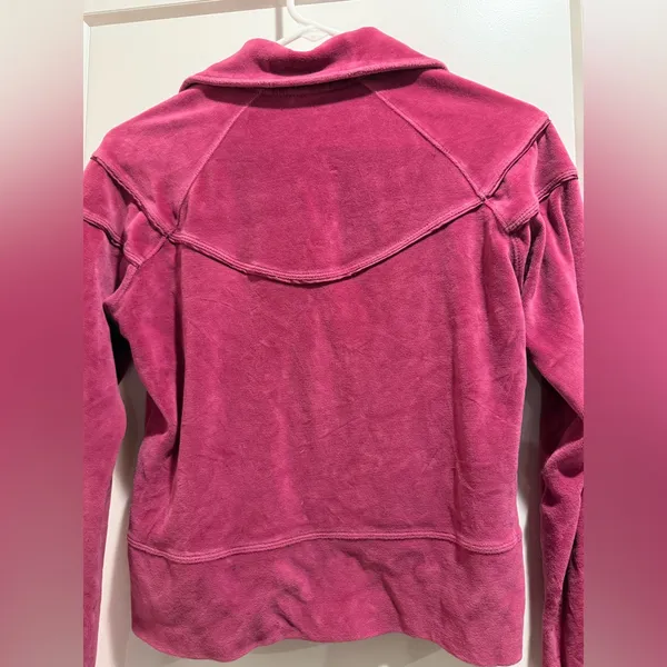 VTG Y2K Women’s Nike Velour Track Pink Zip-Up‎ Jacket Size Small - Image 6